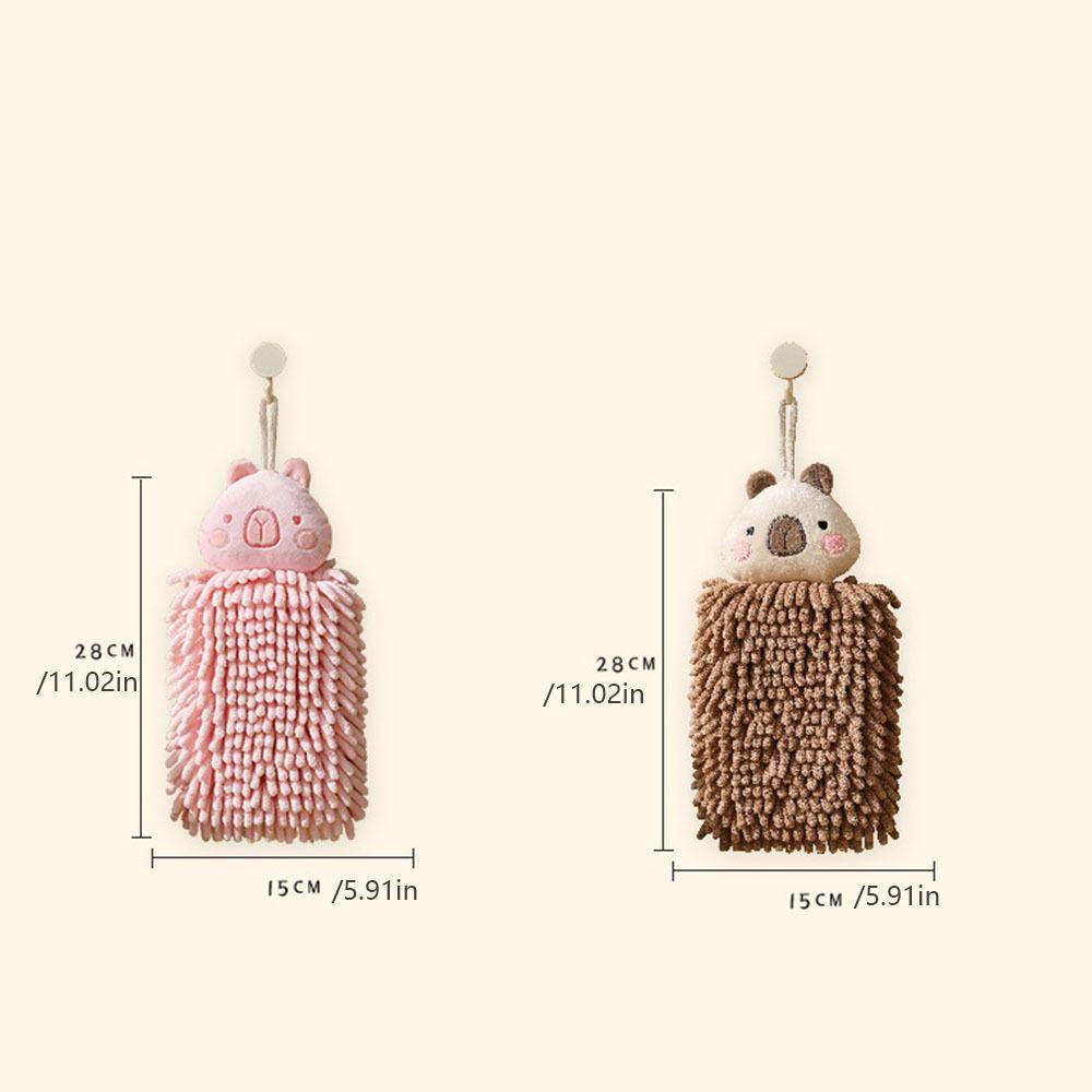 Fast Drying Capybara Hanging Hand Towels Thickened Kitchen Microfiber Towels Household