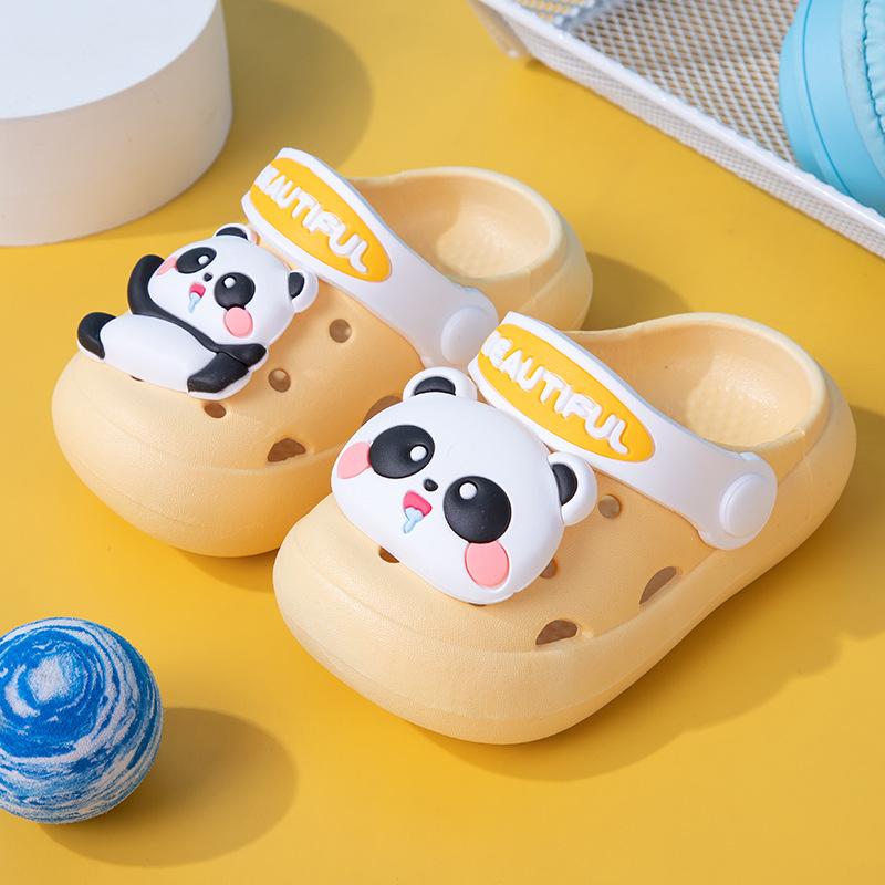 Cartoon Panda New Summer Cute Children's Sandals Soft Sole Boys' and Girls' Non-Slip Lightweight Clogs