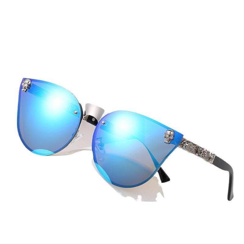Gothic New Style Sunglasses Fashion Toad Mirror Hot Stamped Legs Skull Car Sunglasses For Women 8011