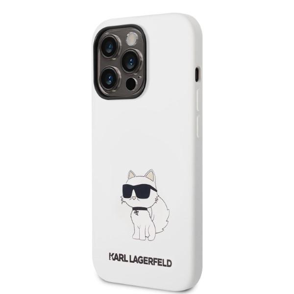 Karl Lagerfeld KLHCP14XSNCHBCH iPhone 14 Pro Max 6.7" hardcase biały/white Silicone Choupette