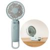 RHYTHM 2024 Handy Fan Neck Бесшумный USB-перезаряжаемый мощный слабый, но холодный DC-мотор с двойным вращающимся вентилятором с карабином Маленький портативный вентилятор или настольный вентилятор