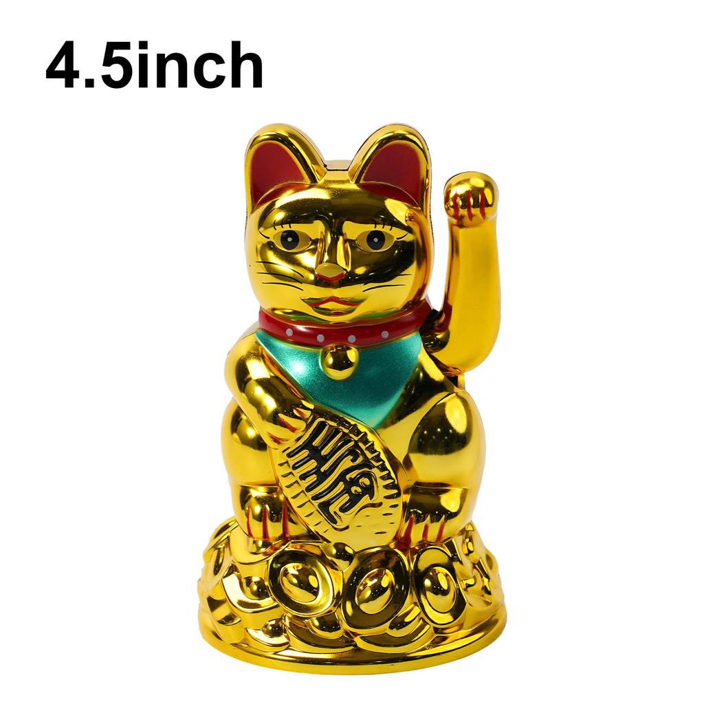 Китайский Счастливый Машущий Кот Привлекающий Maneki Neko Золотой Удача Фэн-шуй Талисман Приносящий Богатство-Удачу Для Домашнего Офиса Декор