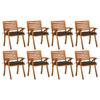 Day and Night - Day and Night Garden Chairs 8 Units Solid Teak Wood with Cushions
