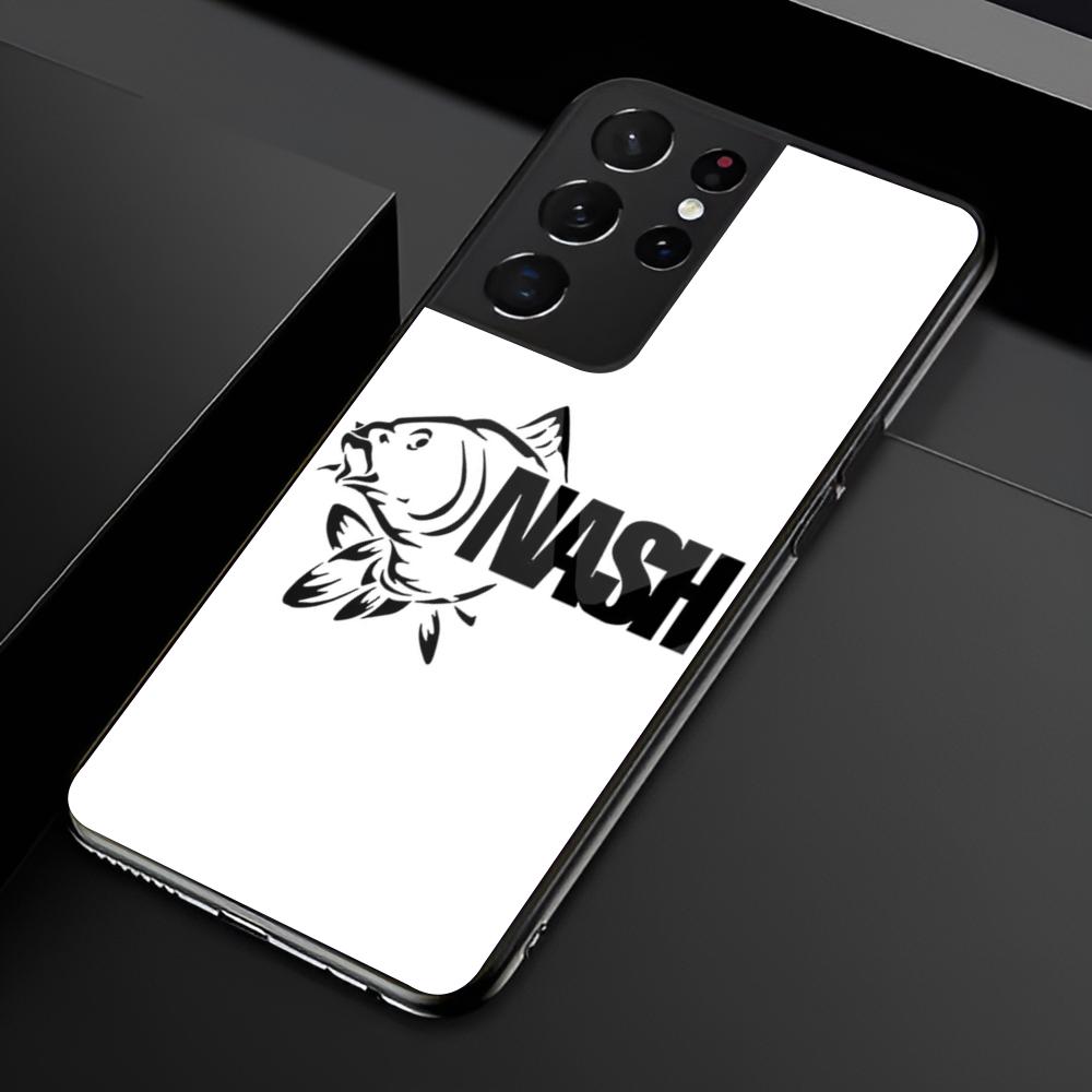 Чехол для телефона с логотипом N-Nash Fishing для Samsung S25 S24 Ultra 23 Fe 22 Plus Galaxy A54 A55 A16 A13 A24 A15 A25 Стеклянная крышка