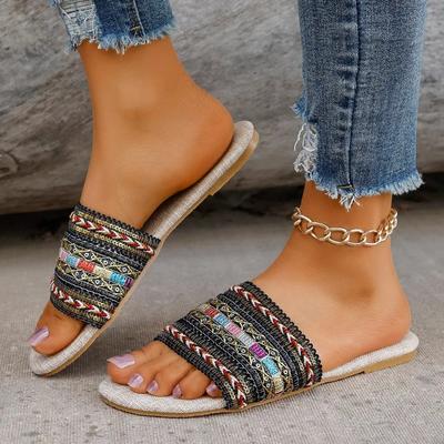 Модная обувь для женщин, лидер продаж, женские тапочки с открытым носком, летние, с подошвой Solft, разноцветные, для отдыха на открытом воздухе, повседневные, пляжные, на плоской подошве, большого размера