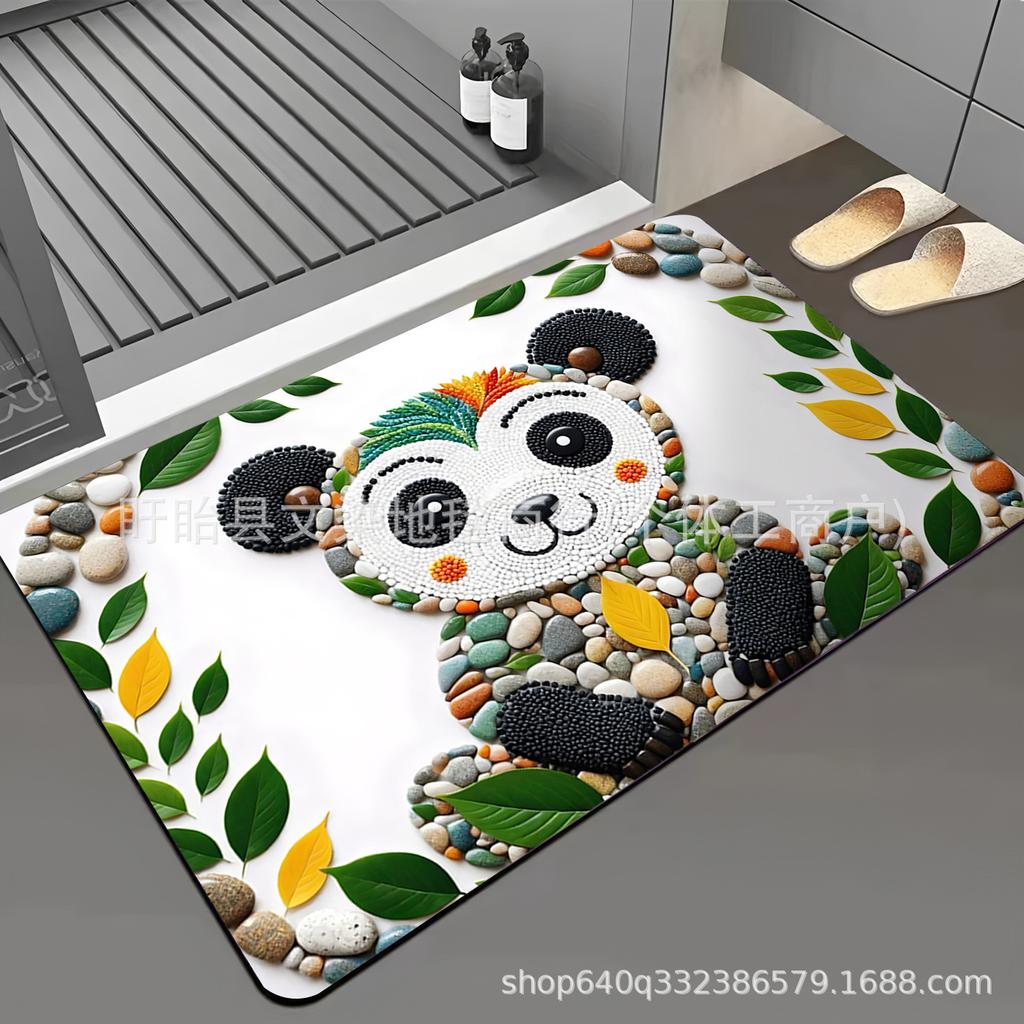 3D Pebble Carpet Floor Mat Household Bathroom and Toilet Absorbent Anti Slip Quick Drying Foot Mat