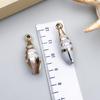 Позолоченный натуральный ракушечный кулон-раковина для DIY ожерелья, сережек, подвески-колокольчика или подвесного украшения.