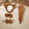 Gnawing Animal Costume Kit with Headband and Tail Soft Cozy Material