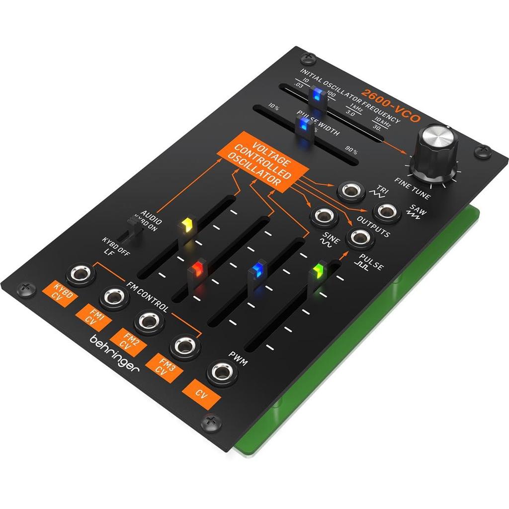 Behringer Analog Synthesizer Eurorack Module Compatible with Eurorack Analog VCO Module Reproducing 2600 Circuit Black 2600-VCO
