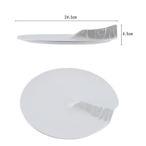 Креативная керамическая тарелка для основного блюда в ресторане отеля, необычной формы, для домашнего ужина, стейка, украшения еды, десертной тарелки