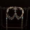 1PC Glamorous Headwear Elegant Rhinestone Long Chain Tassel Princess Bridal Wedding Tiara Jewelry Accessories