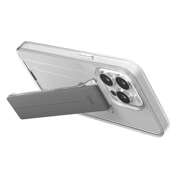 Uniq Heldro Mount Case With Stand Iphone15 Pro Max 6.7 Transparent/Lucent Clear