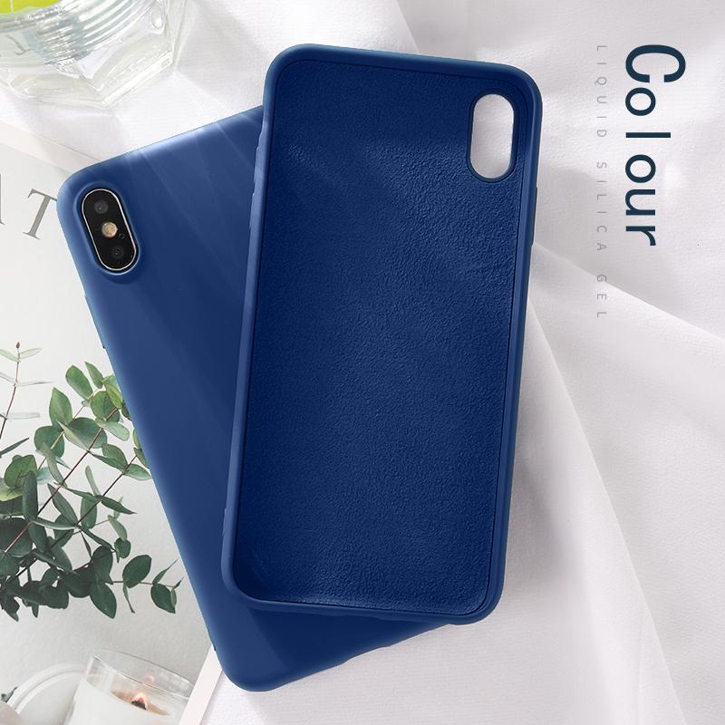 Для Xiaomi Huawei iPhone Smausng Liquid Silicon PC Case Ультратонкий ударопрочный