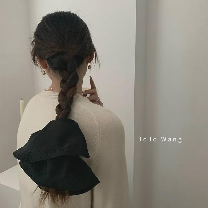 Большой атласный бант-повязка на голову в корейском стиле