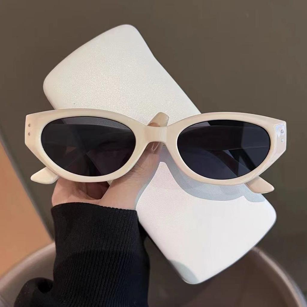 High-End Small Face Cat'S Eye Retro Sunglasses Men'S Trendy Personality Sunglasses Women'S Models