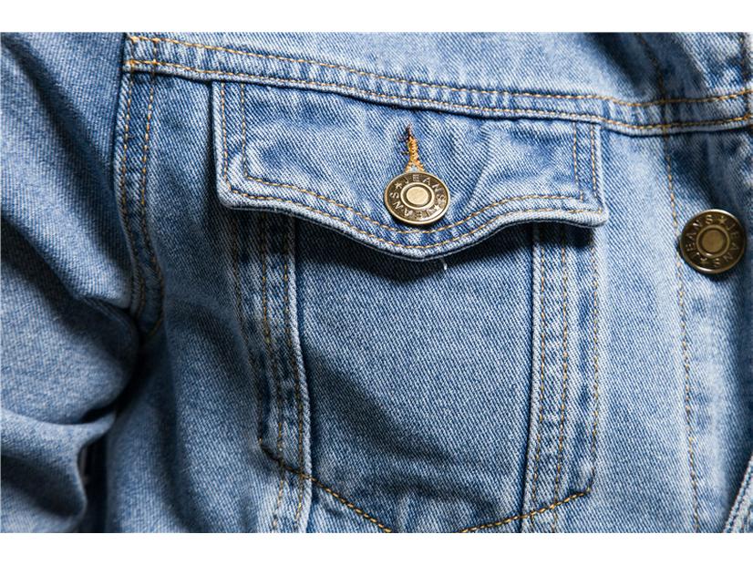 Мужская джинсовая куртка облегающего кроя - Осень/Зима 2023, в корейском стиле, повседневный кардиган больших размеров