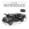 1/32 Toyota Tacoma Alloy Pickup Car Model Diecasts Metal Off-Road Vehicles Car Model High Simulation Sound and Light Childrens Toy Gift