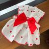 Dog Spring Bowknot Dress T-Shirt Princess Pullover Clothing Apparel Cute Apparel for Spring and Summer