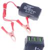 НОВИНКА 1 шт. Адаптер питания 12 В 24 В на 5 В с 3 портами USB и зажимом для аккумулятора для зарядки мобильного телефона, аварийное USB-питание, высокая эффективность