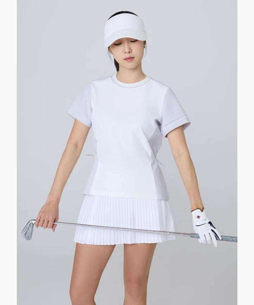 DESCENTE GOLF Women'S Airhole Woven Hybrid T-Shirt Dr22Wfns41