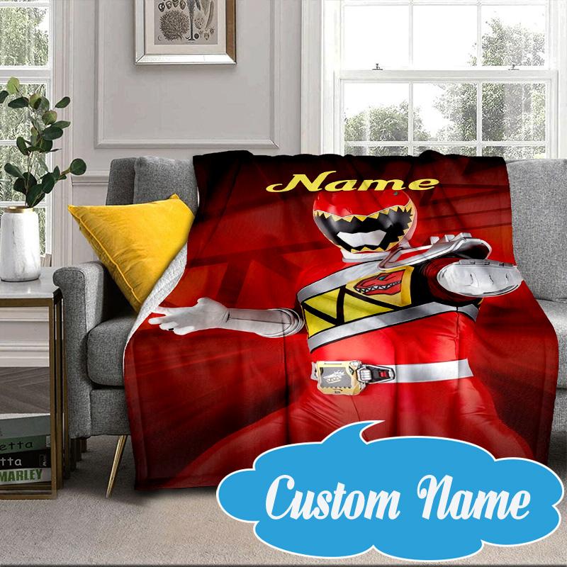 Custom Name Ranger Hero Pose Blanket bed sofa Blanket Flannel Blanket for Camping, Hiking, Picnic Essentials,gift for Fan family