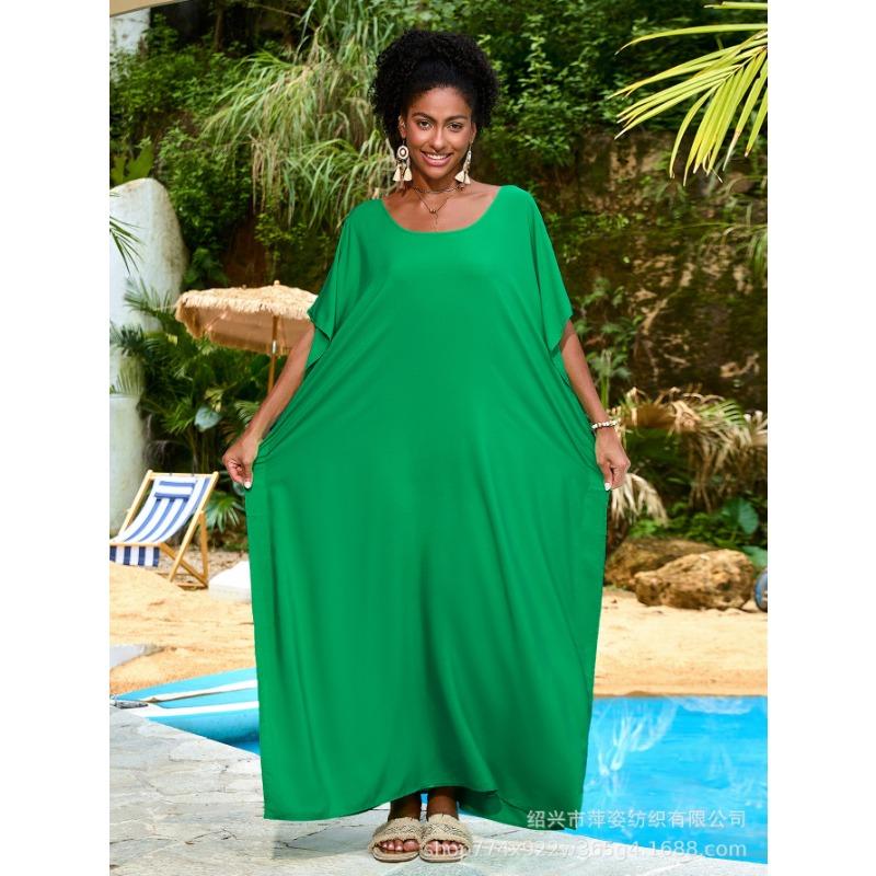 Плюс Размер Женщин Новый Пляжный Отдых Свободное Платье Бикини Прикрытие