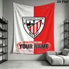 Custom Athletic Bilbao Wall Hanging Printed Fabric Blanket Decorative Tapestries for Bedroom Living Room Home Decor