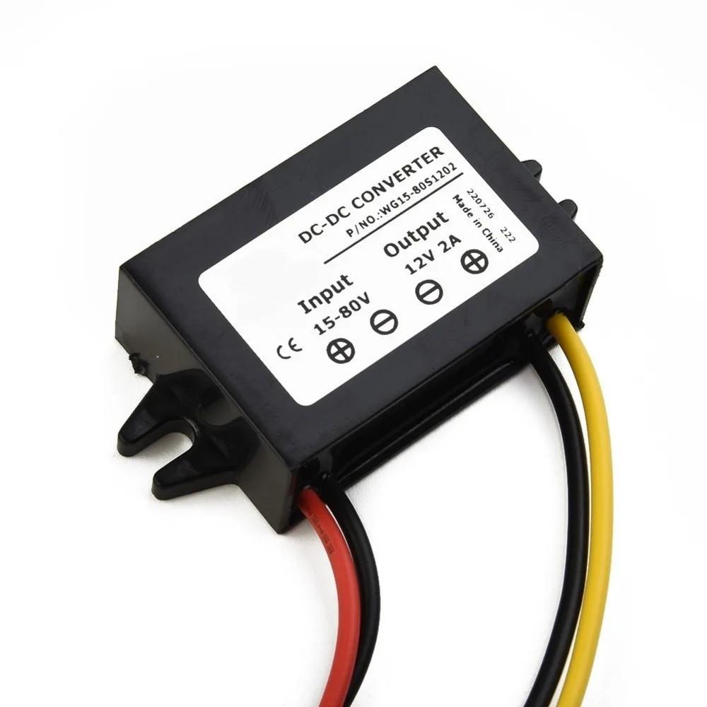 DC 15V-80V To DC 12V 2A Voltage Regulator Buck Converter Automotive Electrical Tool