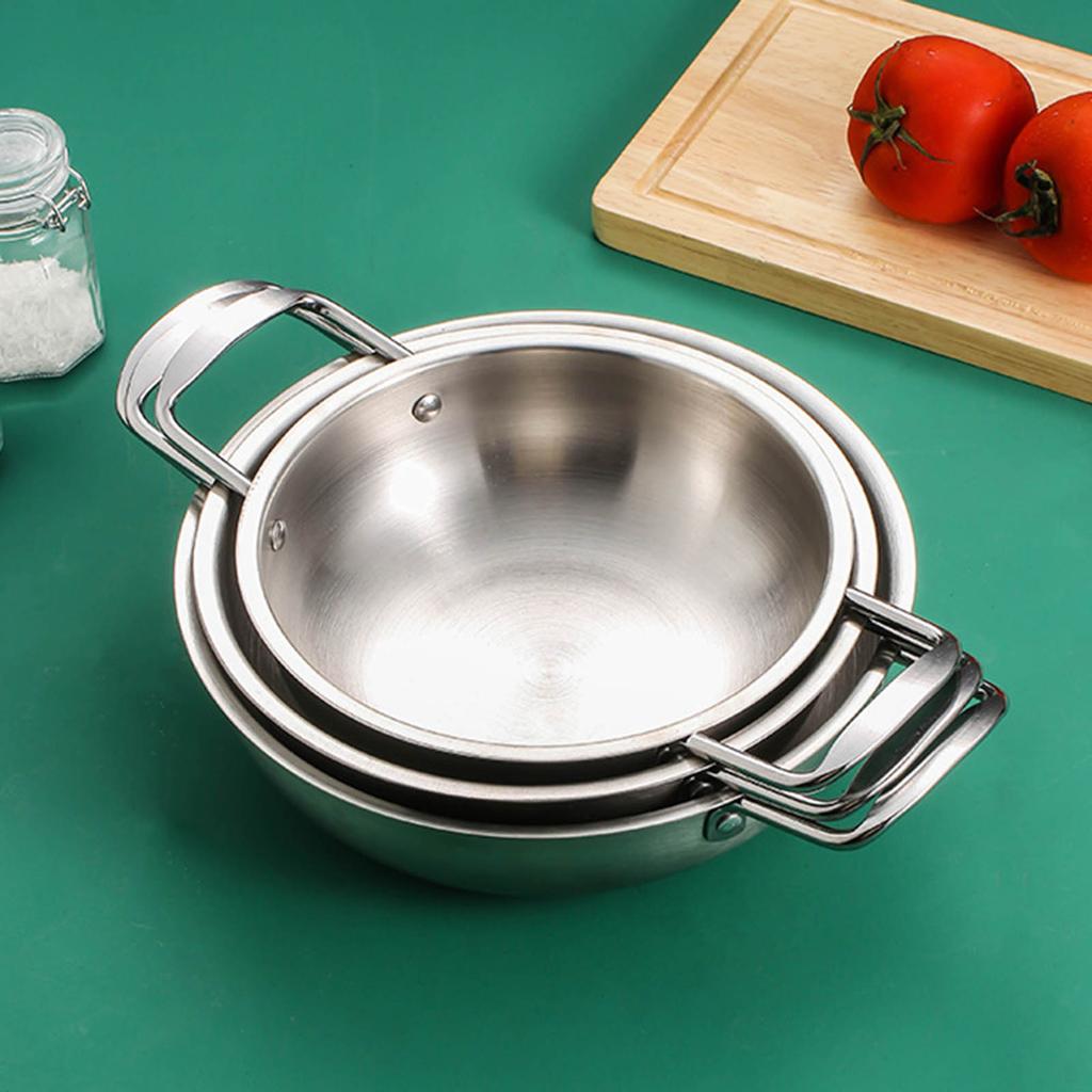 High Quality Stainless Steel Cooking Pan Effective Wok Baking Dish for Camping and Indoor Use In Durable Stainless Steel