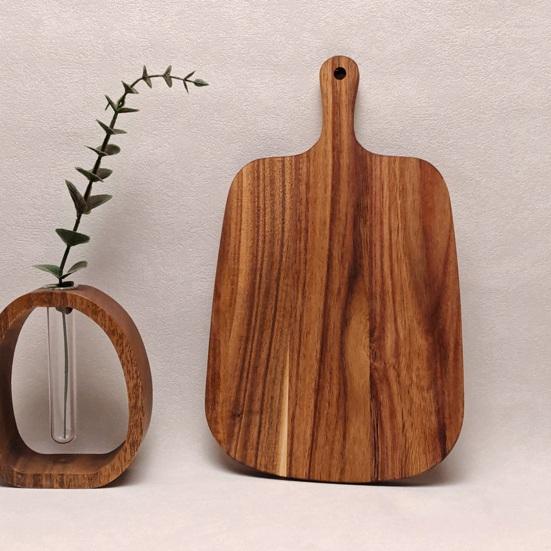 Деревянная разделочная доска Доска для закусок Двусторонняя сырная доска для кухни Кемпинга Поднос для подачи еды с ручкой