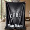 The Cure Custom Flannel Throw Blanket Print Your Name Text Soft Warm Blanket Holiday Present