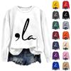 Women's Fashion Casual Long Sleeve Printed Round Neck Sweatshirt Top