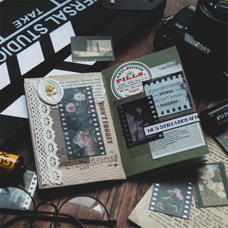 30 шт., винтажная пленка для домашних животных INS, цветок, скрапбукинг, журнал, декоративные этикетки, наклейки для дневника, канцелярские принадлежности, наклейки для альбома