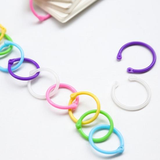 30Pcs Binding Ring Candy Hole Color Ring Plastic Binding Coil Binder Hoop Holder Tool