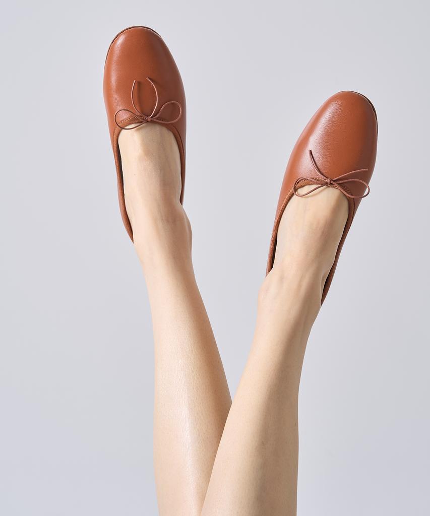 Spelta Milano Olga Leather Flats_Tan Collar