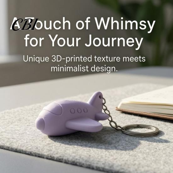 Минималистичный подвеска-самолет, 3D-печатный брелок-самолет, матовый однотонный брелок-кольцо для ключей автомобиля, для рюкзаков, сумок, декоративный шарм-кольцо