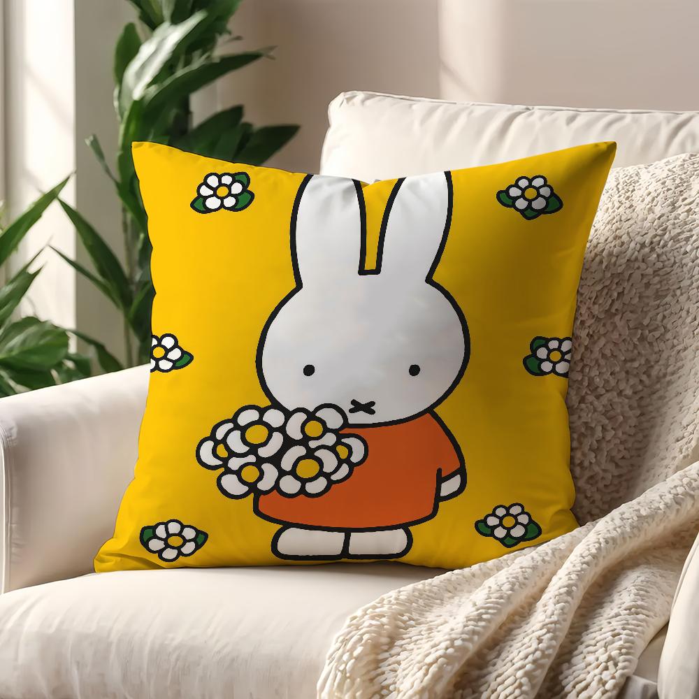Cartoon Cute MMiffy Rabbit cushion cover For Pillow Printing Sofa Decoration Home Car Room Coffee Shop Office Nordic Simplicity