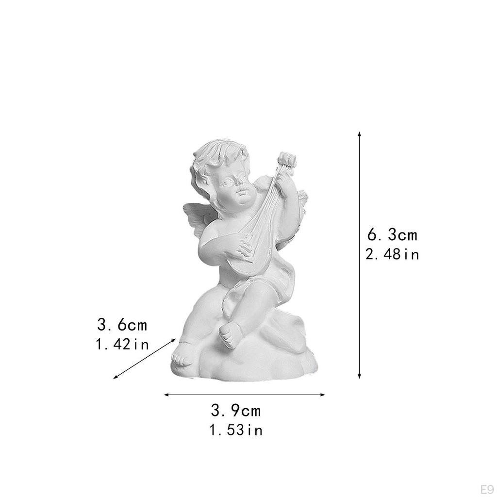 Фигурка херувима, маленькая статуэтка ангела, поделки из смолы, мини-скульптура, украшение для стола в отеле