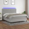 VidaXL Bed Slat Base with Mattress and LEDs, Upholstered Bed, Double Bed, Adult Bedroom Interior Bed, 3135125