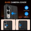 Slide Camera Lens Protector Case for Vivo V50 Lite Built-in 360° Rotatable Ring Kickstand