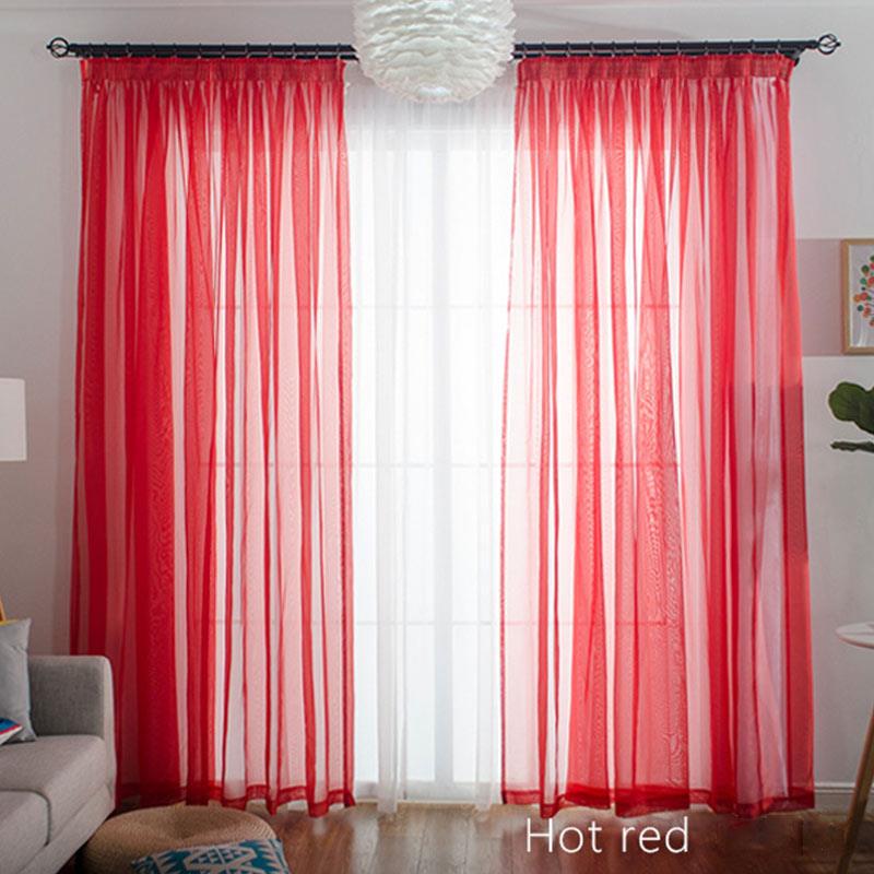 1 шт., простые занавески для окон, сплошные дверные шторы, драпировка, прозрачный тюль для гостиной