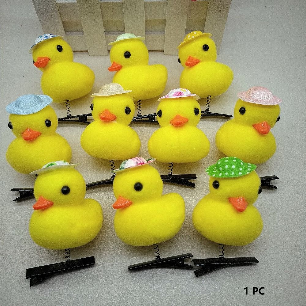 Little Yellow Duck Hair Clip Cartoon 3D Duckbill Clip DIY Spring Hair Clip Children Headwear