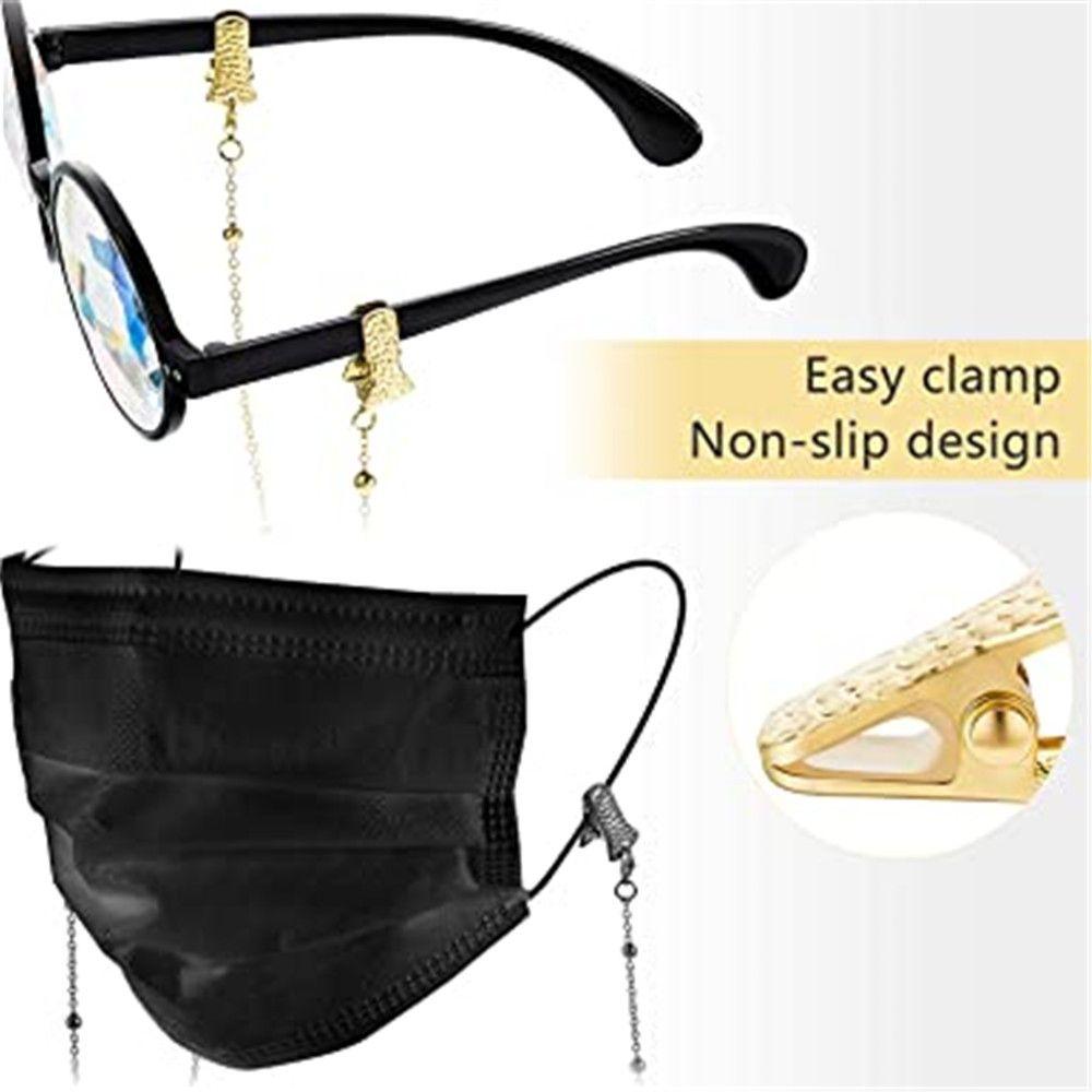 Beaded With Alligator Clips Mask Holder Glasses Chain Necklace Strap Mask Lanyards Ear Saver Holder