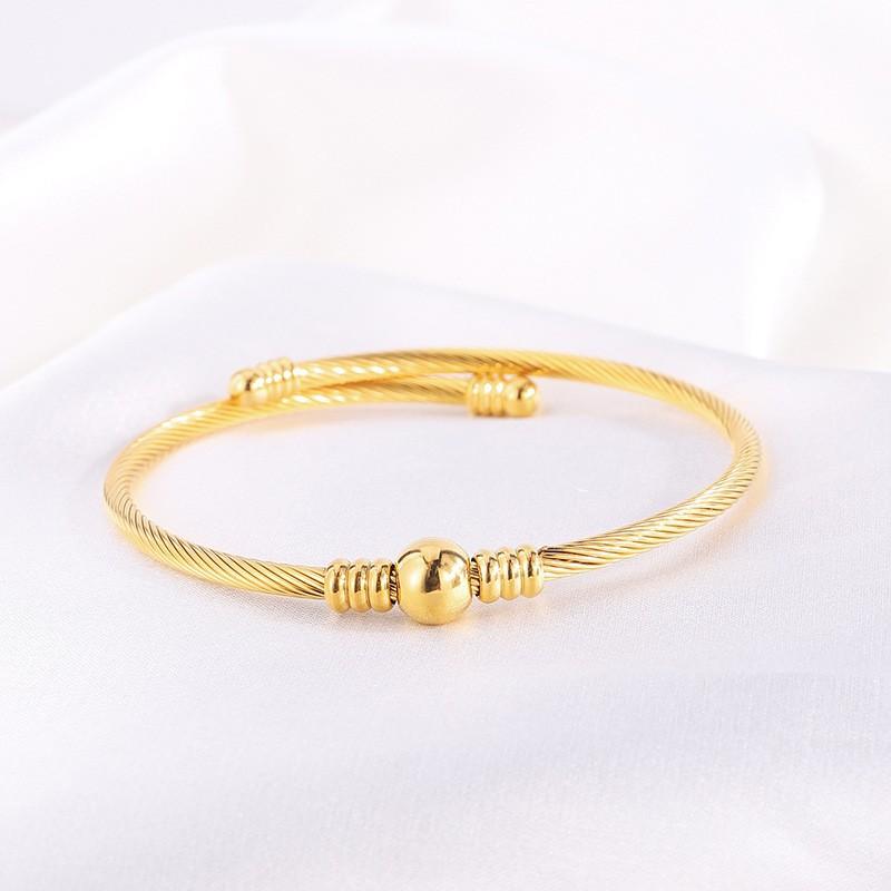 Titanium steel bracelet gold high version temperament zircon bracelet women's light luxury fashion elegance does not fade simple bracelet