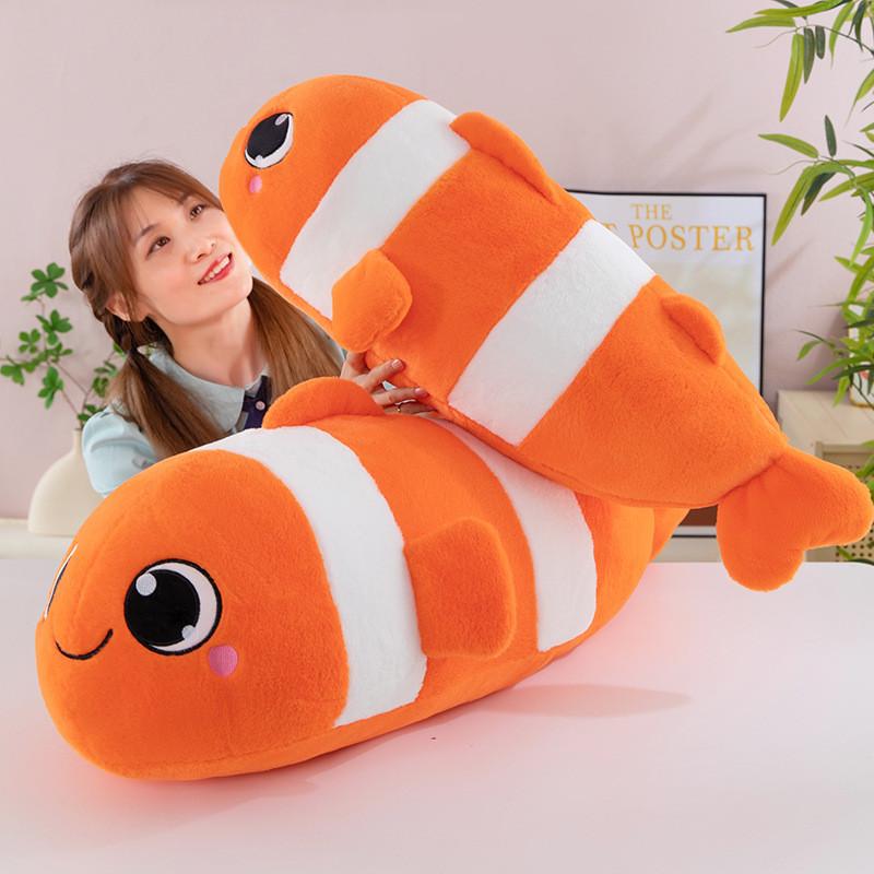 Clownfish Soft Plush Toy Ocean Creature Stuffed Fish Pillow For Childrens Bedroom