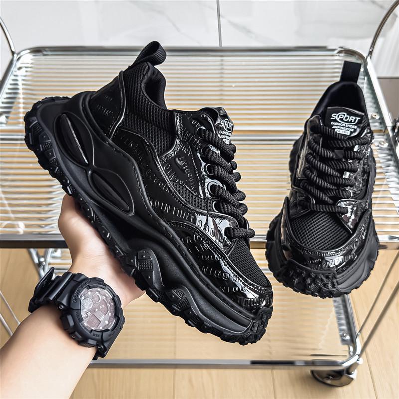 European station men's shoes mesh breathable casual sports shoes student versatile thick sole heightening dad shoes