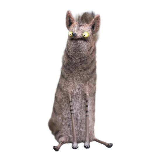 Кукла из валяной шерсти ручной работы, Паникующий Большеглазый Чудак, Плюшевая игрушка, Причудливые Кукольные Глаза, Фигурки, Уникальный Персонаж, Мягкий Коллекционный Подарок для Любителей Причуд