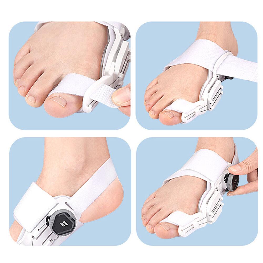Toe Straightener Bunion Corrector Unisex Valgus Adjustable Toe Corrector Rotatable Separator Splint Braces for Left Right Foot