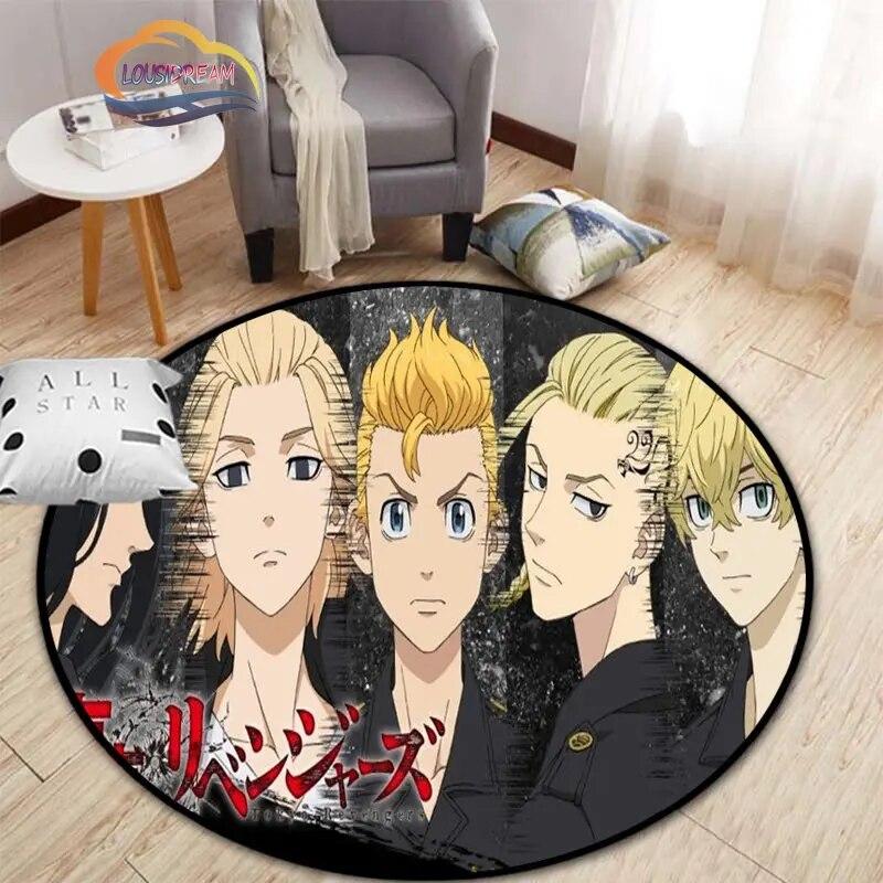 Аниме Токио Мстители круглый ковер мультфильм коврик для гостиной кухни столовой детские коврики коврик для йоги