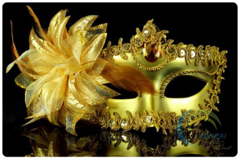 Маска в венецианском стиле золото серебро 121 &
